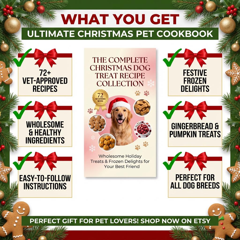 72 Vet-Approved Christmas Dog Recipes | Homemade Dog Treat Cookbook | Digital Download