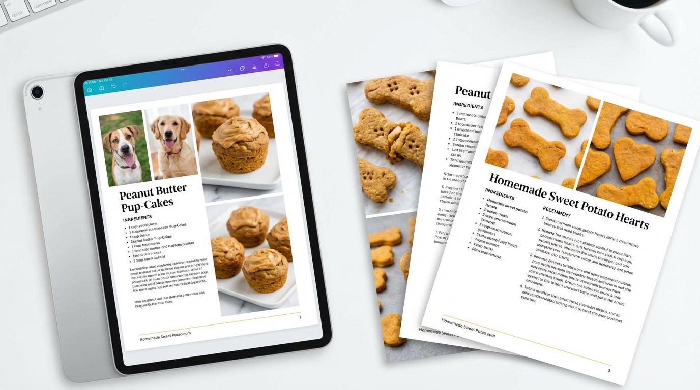 70 Vet-Approved Dog Dessert Recipes | Printable Homemade Dog Treat Cookbook | Digital Download | Healthy & Safe