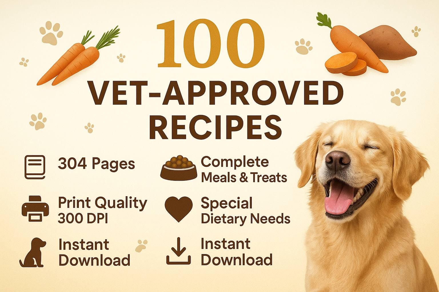 Homemade Dog Food Cookbook: 100 Vet-Approved Recipes (PDF)