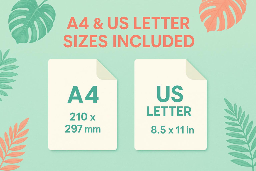 Tropical Dog Feeding Schedule: Pet Tracker, A4 & US Letter (PDF Download)