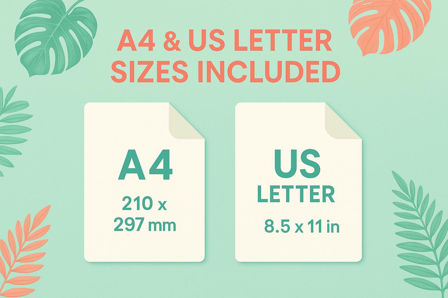 Tropical Dog Feeding Schedule: Pet Tracker, A4 & US Letter (PDF Download)