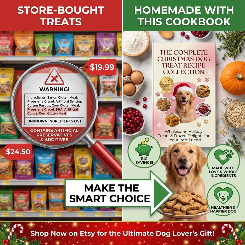 72 Vet-Approved Christmas Dog Recipes | Homemade Dog Treat Cookbook | Digital Download