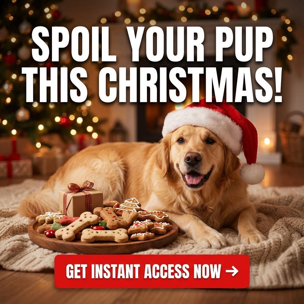 72 Vet-Approved Christmas Dog Recipes | Homemade Dog Treat Cookbook | Digital Download