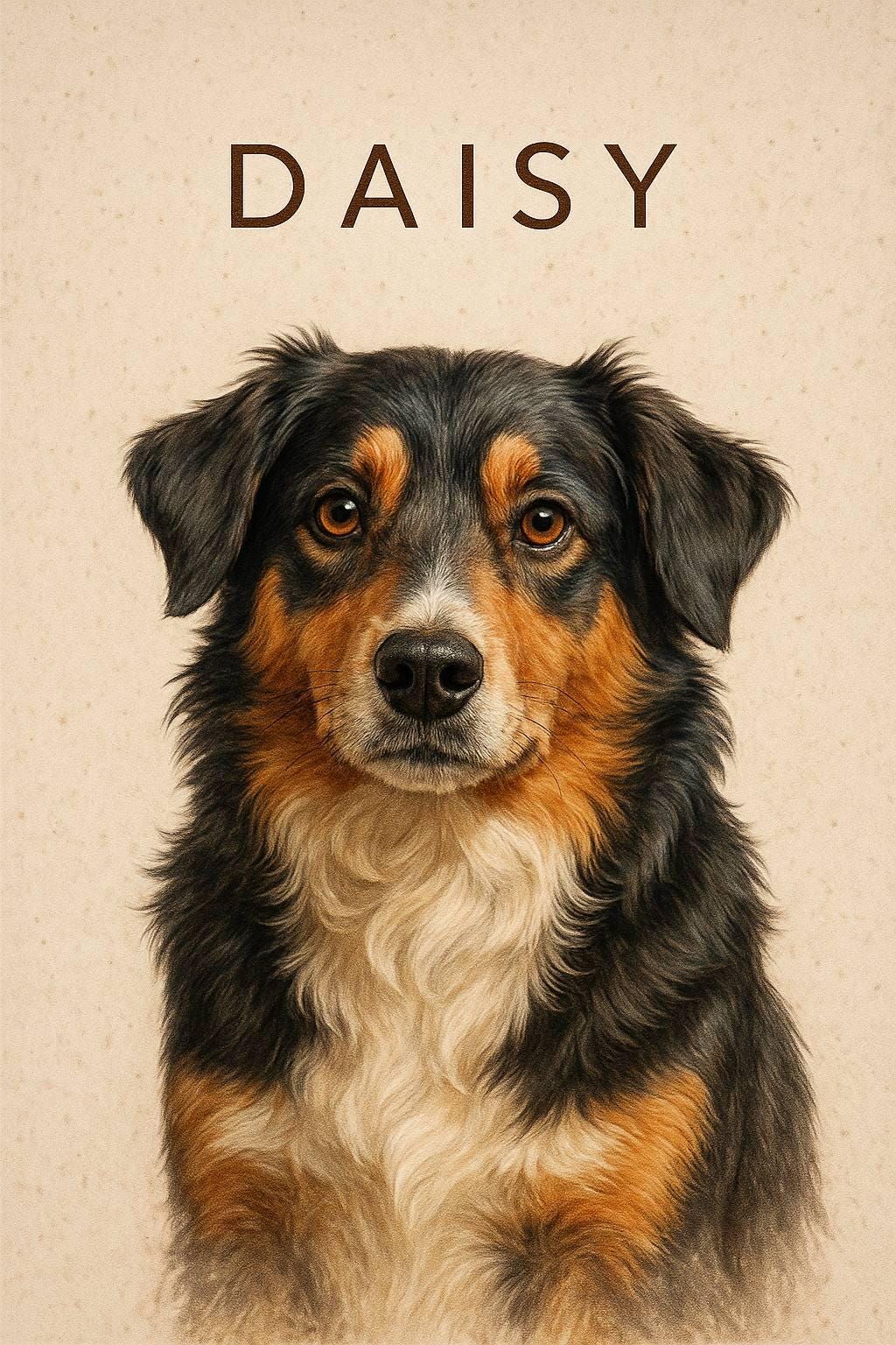Custom Pet Portrait from Photo: Personalized Pet Memorial (Digital Download