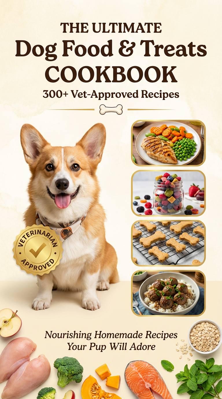 The Ultimate Dog Food & Treats Cookbook | 300+ Vet-Approved Recipes | Healthy Homemade Recipes | Digital Download