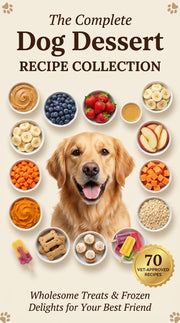 70 Dog-Friendly Dog Dessert Recipes | Printable Homemade Dog Treat Cookbook | Digital Download | Healthy & Safe