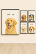 Custom Pet Portrait from Photo: Personalized Pet Memorial (Digital Download