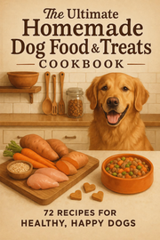 72 Dog-Friendly Homemade Dog Food & Treats Cookbook (Digital Download)