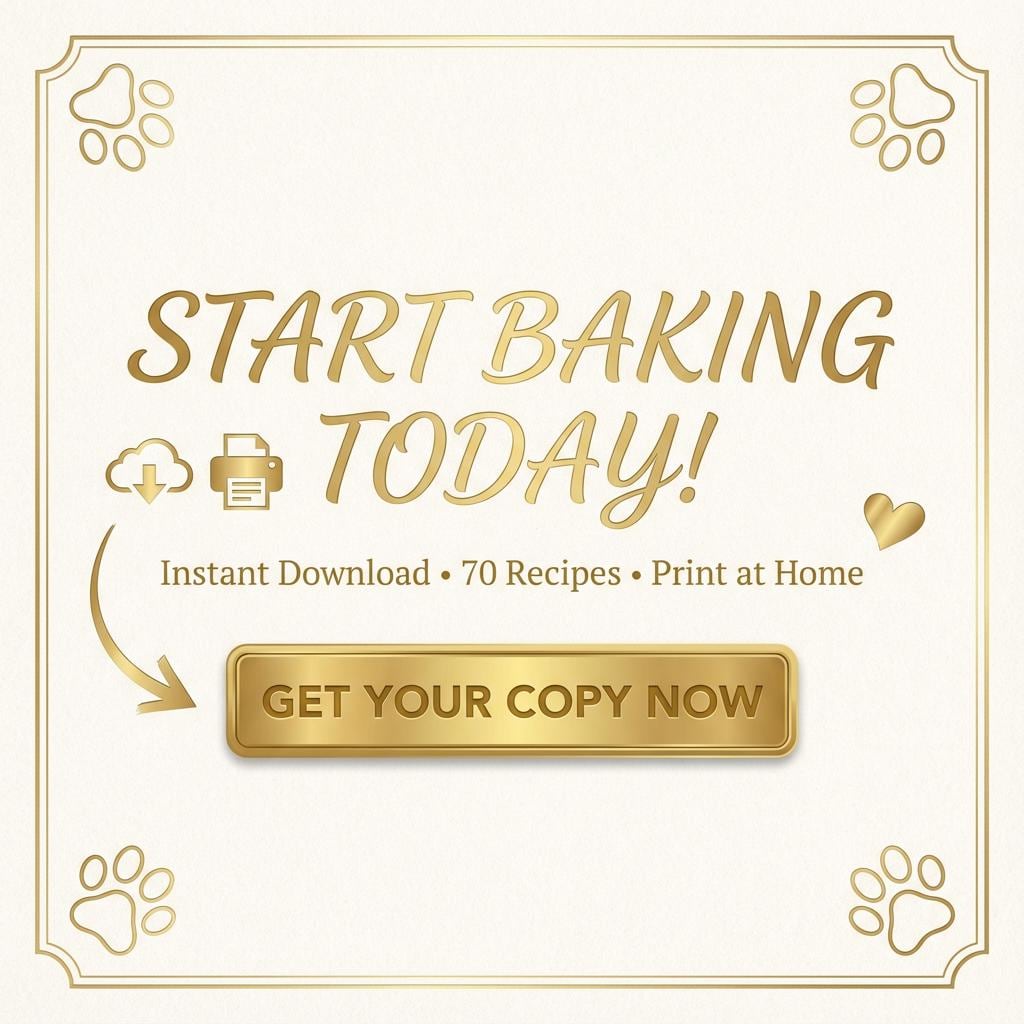 70 Vet-Approved Dog Dessert Recipes | Printable Homemade Dog Treat Cookbook | Digital Download | Healthy & Safe